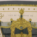 HERMES Carre 90 Scarf ""VUE DU CAROSSE DE"" Silk Gray Auth bs37041-3