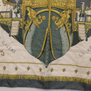 HERMES Carre 90 Scarf ""VUE DU CAROSSE DE"" Silk Gray Auth bs37041-9