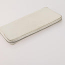 HERMES Wallet Leather Canvas 4 Set White Pink Green Auth bs37043-11