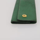 HERMES Wallet Leather Canvas 4 Set White Pink Green Auth bs37043-17