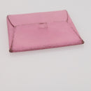HERMES Wallet Leather Canvas 4 Set White Pink Green Auth bs37043-25