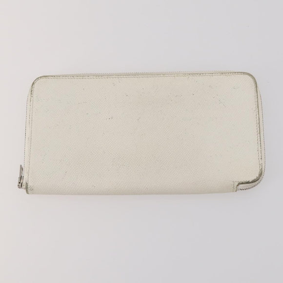 HERMES Wallet Leather Canvas 4 Set White Pink Green Auth bs37043