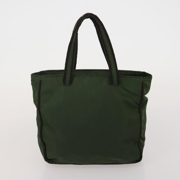 PRADA Hand Bag Nylon 3 Set Green Pink Auth bs37044