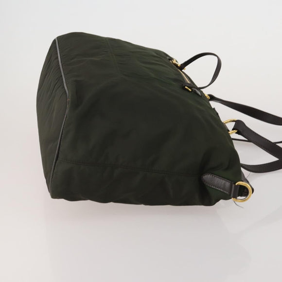 PRADA Hand Bag Nylon 3 Set Green Pink Auth bs37044