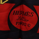 HERMES Carre 90 Scarf ”Eperon d' Or” Silk Navy Auth bs37045-11