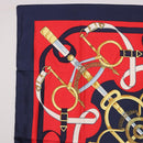 HERMES Carre 90 Scarf ”Eperon d' Or” Silk Navy Auth bs37045-2
