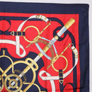 HERMES Carre 90 Scarf ”Eperon d' Or” Silk Navy Auth bs37045-4