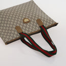 GUCCI GG Supreme Web Sherry Line Hand Bag PVC 3 Set Beige Auth bs37046-13