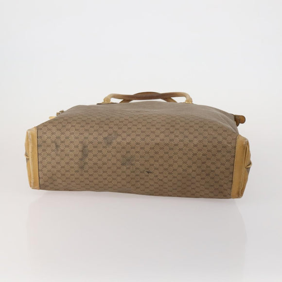 GUCCI GG Supreme Web Sherry Line Hand Bag PVC 3 Set Beige Auth bs37046
