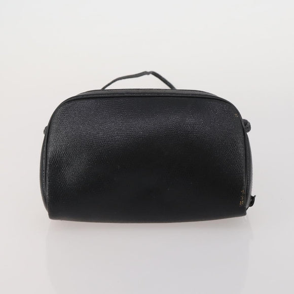 GIVENCHY Shoulder Bag Leather 2 Set Black Gold Auth bs37047
