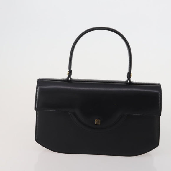 GIVENCHY Shoulder Bag Leather 2 Set Black Gold Auth bs37047