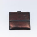 CHANEL Wallet Leather 2 Set Black CC Auth bs37048-11