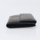 CHANEL Wallet Leather 2 Set Black CC Auth bs37048-13