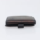 CHANEL Wallet Leather 2 Set Black CC Auth bs37048-14