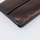 CHANEL Wallet Leather 2 Set Black CC Auth bs37048-16