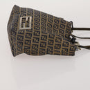 FENDI Tote Bag Coated Canvas Leather Nylon 4 Set Beige Black Brown Auth bs37049-10