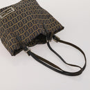 FENDI Tote Bag Coated Canvas Leather Nylon 4 Set Beige Black Brown Auth bs37049-11