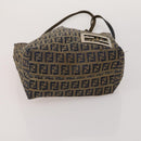 FENDI Tote Bag Coated Canvas Leather Nylon 4 Set Beige Black Brown Auth bs37049-12