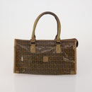 FENDI Tote Bag Coated Canvas Leather Nylon 4 Set Beige Black Brown Auth bs37049-14