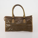 FENDI Tote Bag Coated Canvas Leather Nylon 4 Set Beige Black Brown Auth bs37049-15
