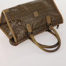 FENDI Tote Bag Coated Canvas Leather Nylon 4 Set Beige Black Brown Auth bs37049-17