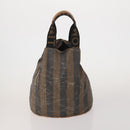 FENDI Tote Bag Coated Canvas Leather Nylon 4 Set Beige Black Brown Auth bs37049-2