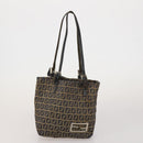 FENDI Tote Bag Coated Canvas Leather Nylon 4 Set Beige Black Brown Auth bs37049-8