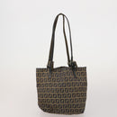 FENDI Tote Bag Coated Canvas Leather Nylon 4 Set Beige Black Brown Auth bs37049-9