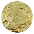 CHANEL Brooch Metal Gold Tone CC Auth bs37050V-1