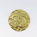 CHANEL Brooch Metal Gold Tone CC Auth bs37050V-2