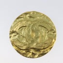 CHANEL Brooch Metal Gold Tone CC Auth bs37050V-4