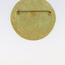 CHANEL Brooch Metal Gold Tone CC Auth bs37050V-9
