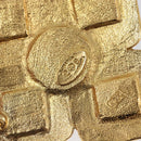 CHANEL Brooch Metal Gold Tone CC Auth bs37051M-14
