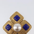 CHANEL Brooch Metal Gold Tone CC Auth bs37051M-3