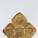 CHANEL Brooch Metal Gold Tone CC Auth bs37051M-7