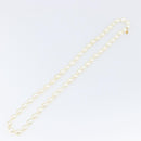 CHANEL Pearl Necklace metal Gold White CC Auth bs37053V-10