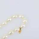 CHANEL Pearl Necklace metal Gold White CC Auth bs37053V-16