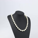 CHANEL Pearl Necklace metal Gold White CC Auth bs37053V-18