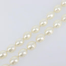 CHANEL Pearl Necklace metal Gold White CC Auth bs37053V-6