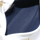Christian Dior Chain Shoulder Bag Leather White Gold Tone Auth bs37056A-11