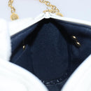 Christian Dior Chain Shoulder Bag Leather White Gold Tone Auth bs37056A-19