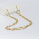 Christian Dior Chain Shoulder Bag Leather White Gold Tone Auth bs37056A-7