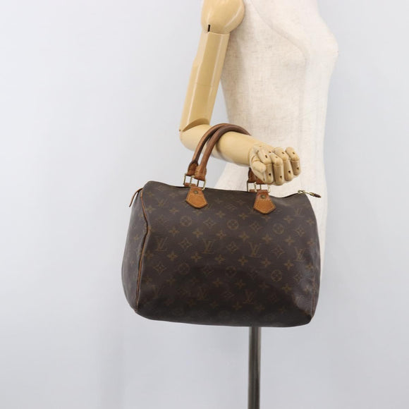 LOUIS VUITTON Monogram Speedy 30 Hand Bag M41526 LV Auth bs37059