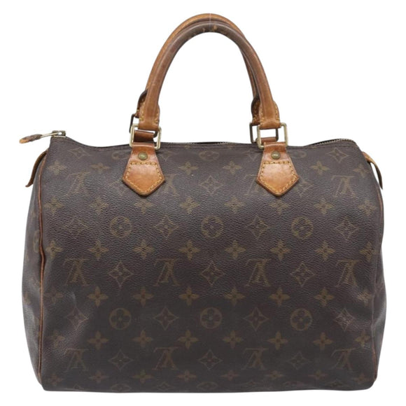 LOUIS VUITTON Monogram Speedy 30 Hand Bag M41526 LV Auth bs37059