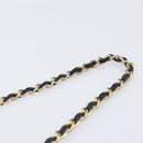 CHANEL Chain Shoulder Bag Patent Black Gold Tone CC Auth bs37062-8