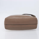 LOEWE Shoulder Bag Leather Beige Gold Tone Auth bs37066-5