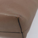 LOEWE Shoulder Bag Leather Beige Gold Tone Auth bs37066-16