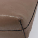 LOEWE Shoulder Bag Leather Beige Gold Tone Auth bs37066-18