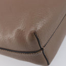 LOEWE Shoulder Bag Leather Beige Gold Tone Auth bs37066-19