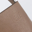 LOEWE Shoulder Bag Leather Beige Gold Tone Auth bs37066-20